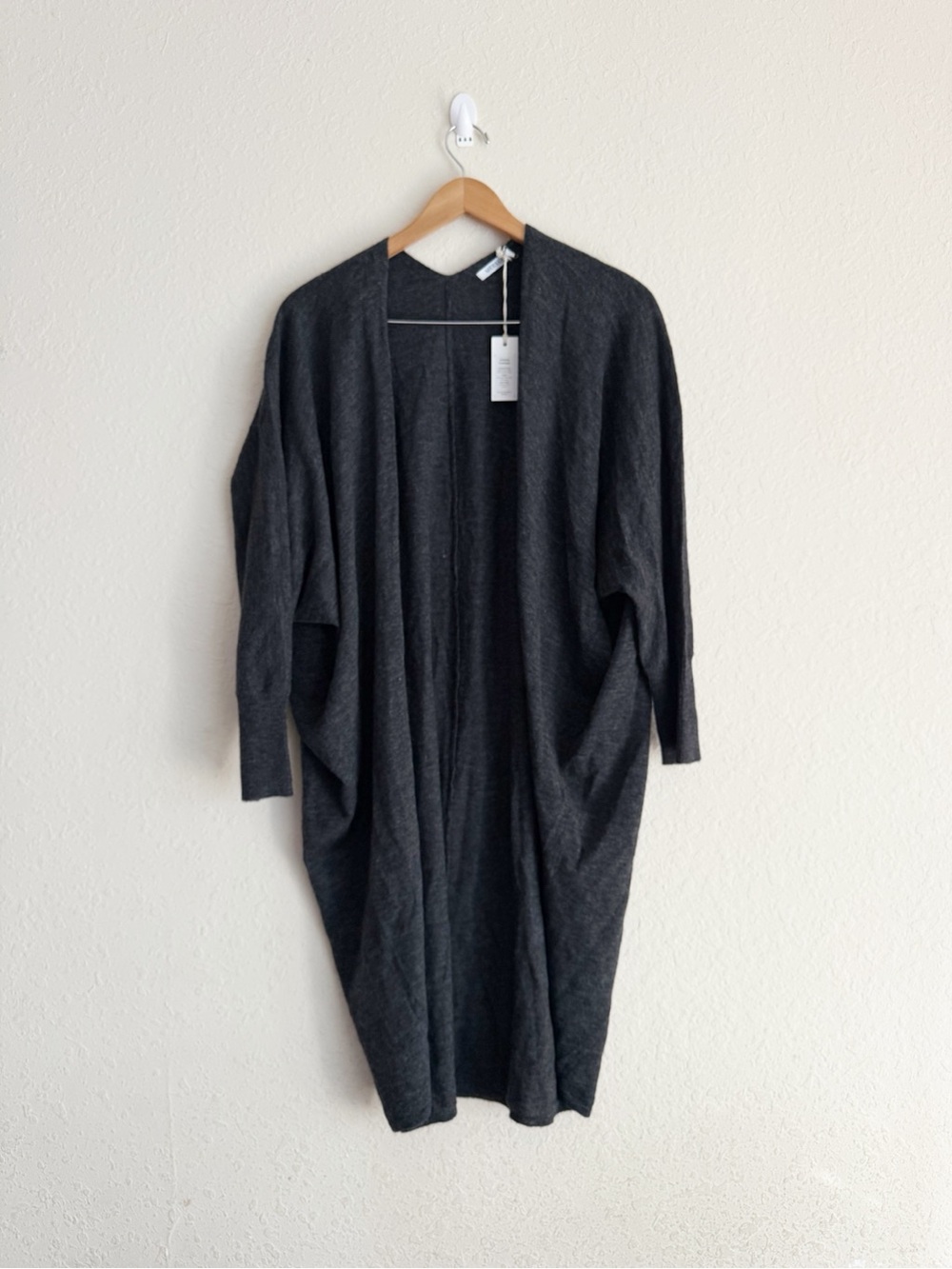 MerSea Chelsea Gray Wool Aplaca Cardigan Sweater One Size